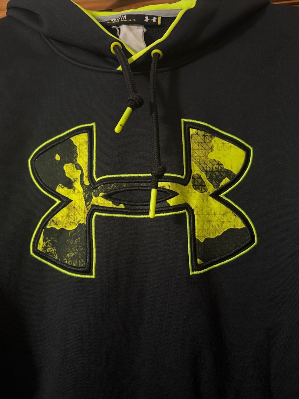 UNDER ARMOUR Storm black neon hoodie - Picture 2 of 5
